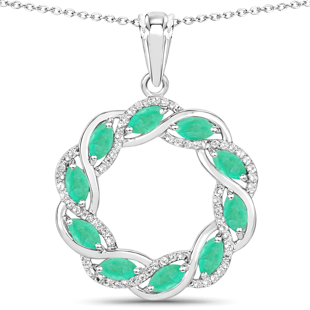 Diamond Accented Halo Cocktail Pendant