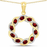 Diamond Accented Halo Cocktail Pendant