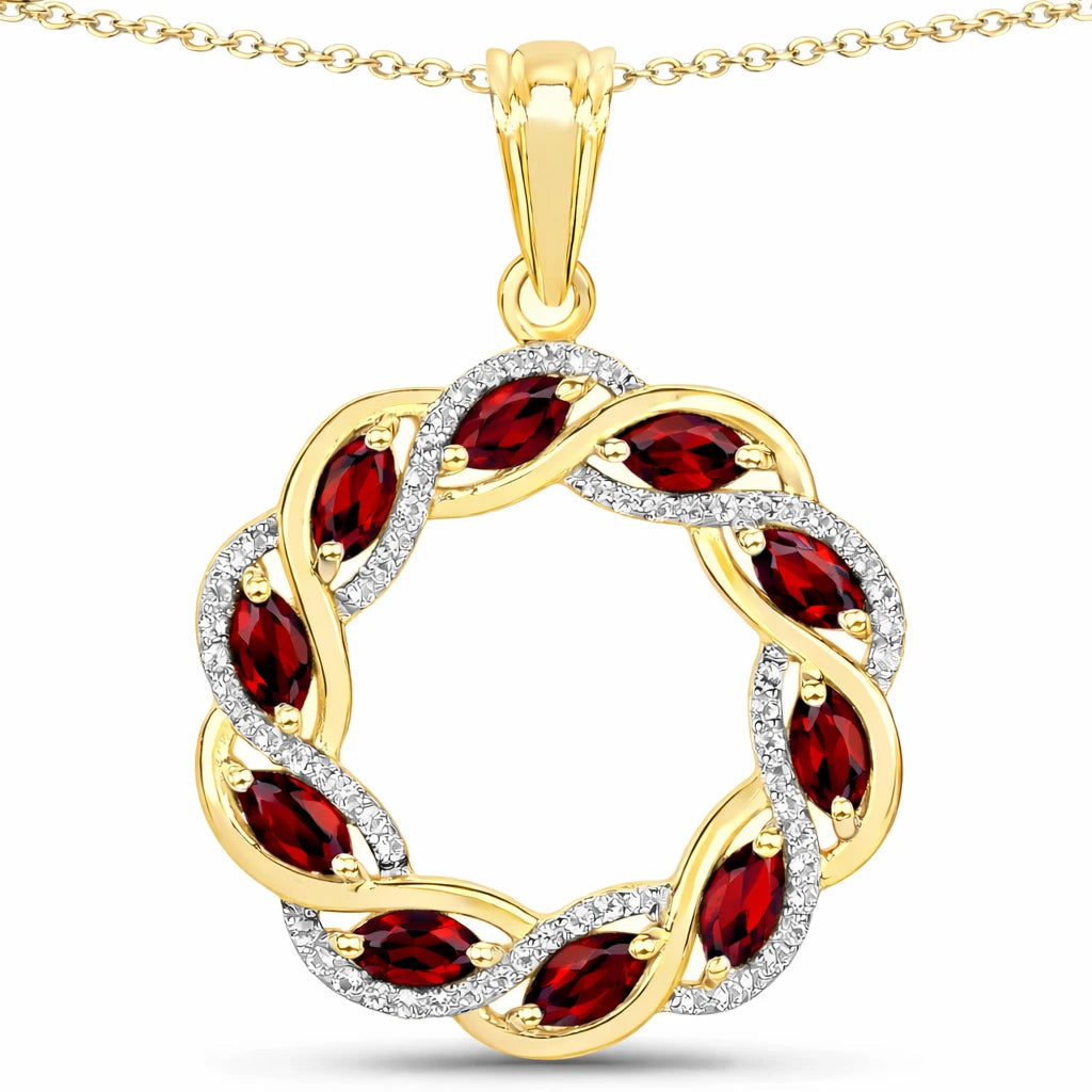 Diamond Accented Halo Cocktail Pendant