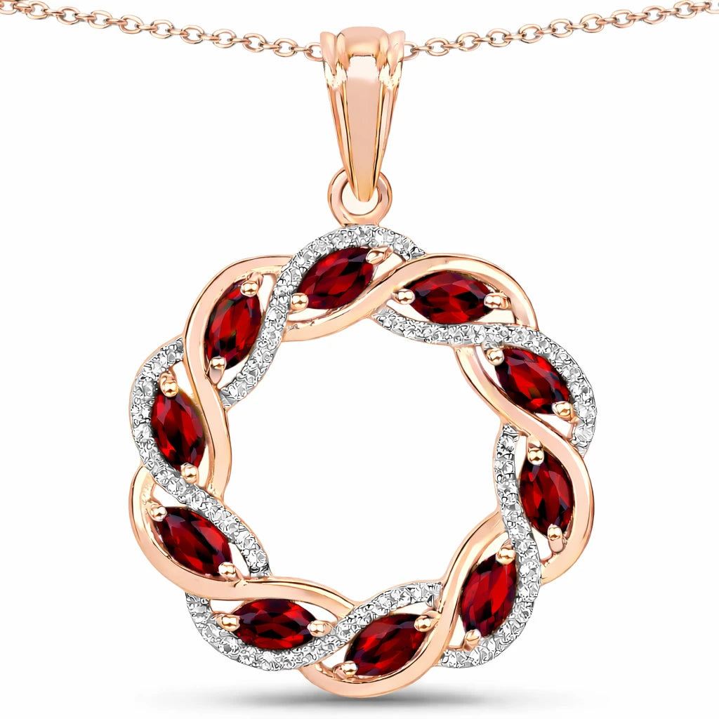 Diamond Accented Halo Cocktail Pendant