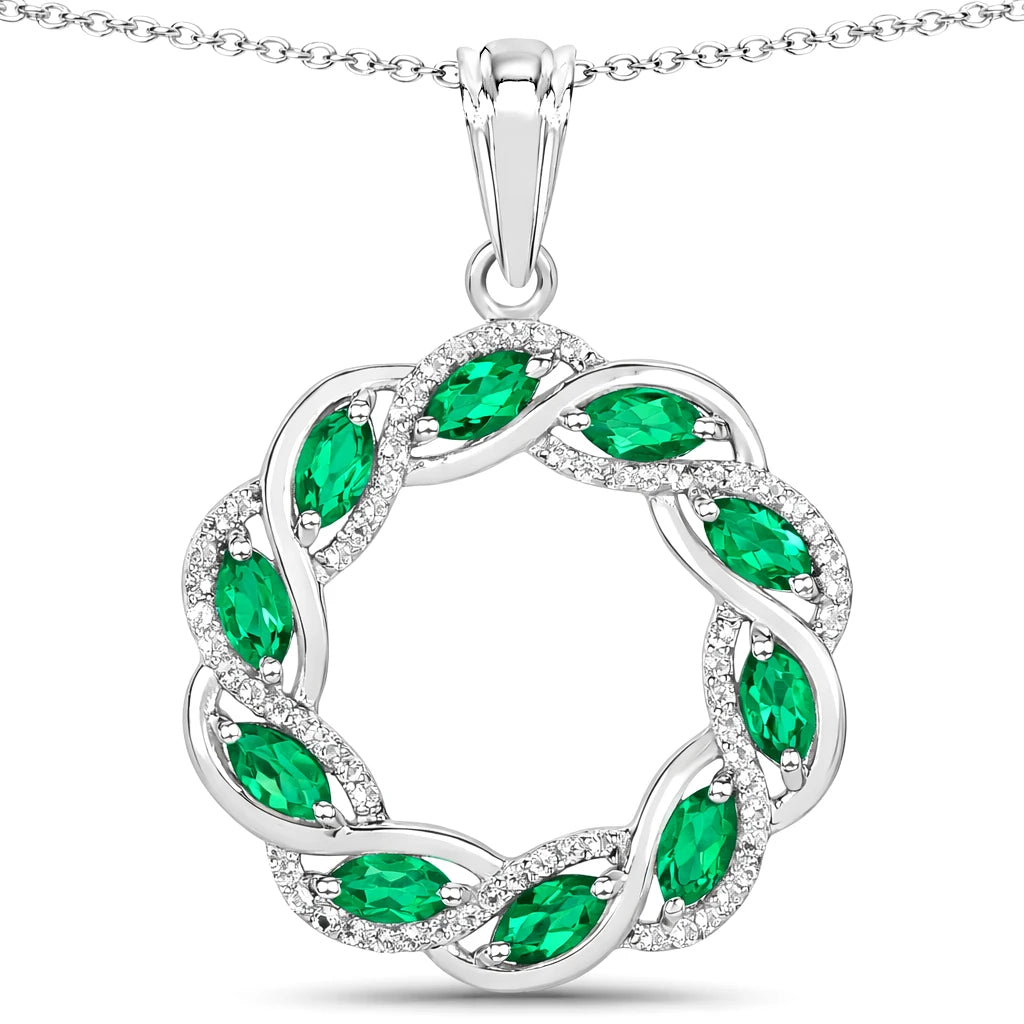 Diamond Accented Halo Cocktail Pendant