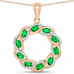 Diamond Accented Halo Cocktail Pendant