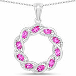Diamond Accented Halo Cocktail Pendant