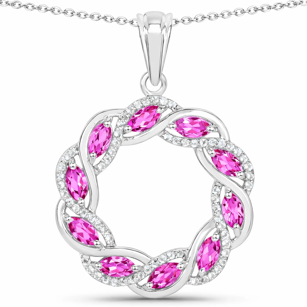 Diamond Accented Halo Cocktail Pendant