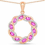 Diamond Accented Halo Cocktail Pendant