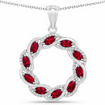 Diamond Accented Halo Cocktail Pendant