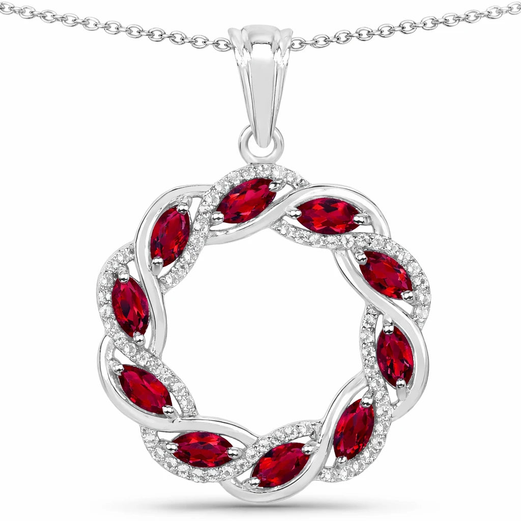 Diamond Accented Halo Cocktail Pendant