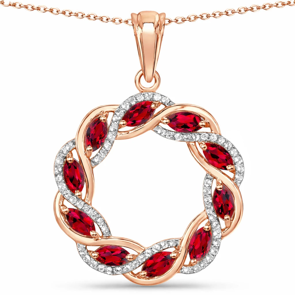 Diamond Accented Halo Cocktail Pendant