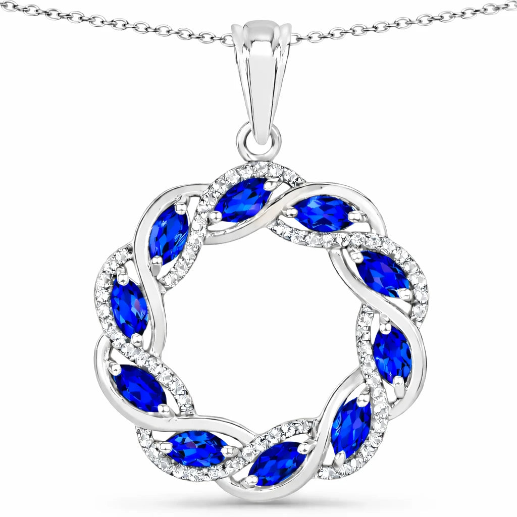 Diamond Accented Halo Cocktail Pendant