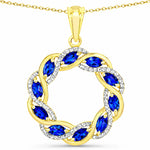 Diamond Accented Halo Cocktail Pendant