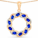 Diamond Accented Halo Cocktail Pendant