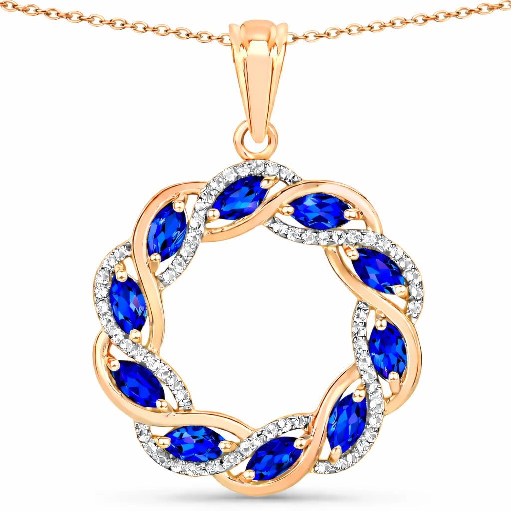 Diamond Accented Halo Cocktail Pendant