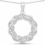 Diamond Accented Halo Cocktail Pendant