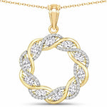 Diamond Accented Halo Cocktail Pendant