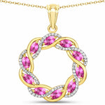 Diamond Accented Halo Cocktail Pendant