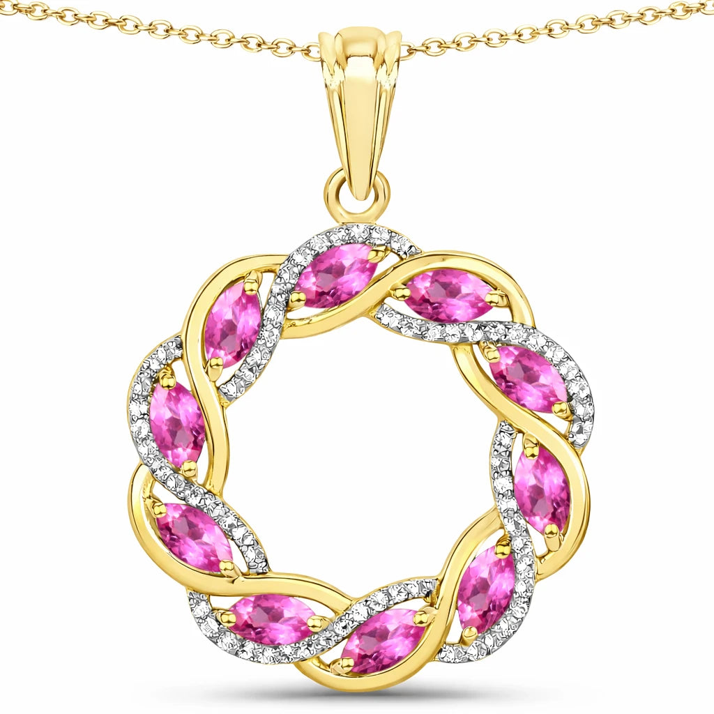 Diamond Accented Halo Cocktail Pendant