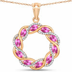 Diamond Accented Halo Cocktail Pendant