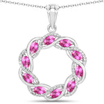 Diamond Accented Halo Cocktail Pendant