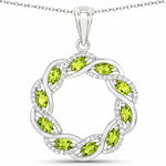 Diamond Accented Halo Cocktail Pendant