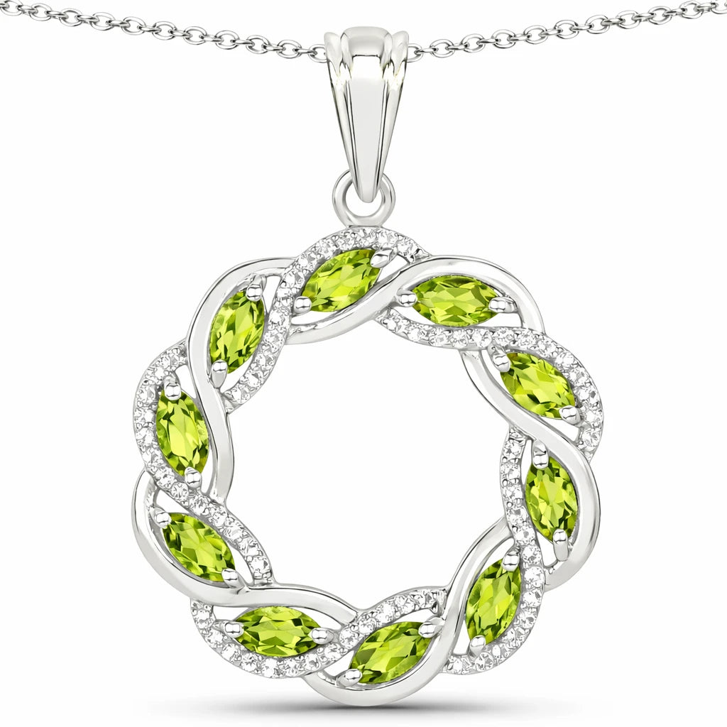 Diamond Accented Halo Cocktail Pendant