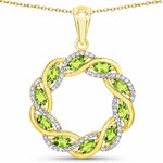 Diamond Accented Halo Cocktail Pendant
