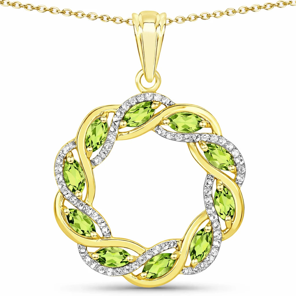 Diamond Accented Halo Cocktail Pendant