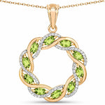 Diamond Accented Halo Cocktail Pendant