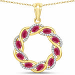Diamond Accented Halo Cocktail Pendant