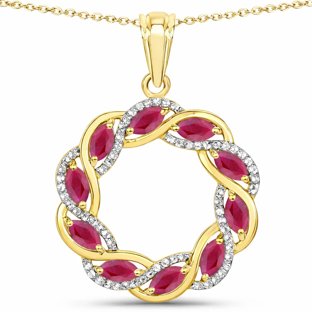 Diamond Accented Halo Cocktail Pendant