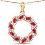 Diamond Accented Halo Cocktail Pendant