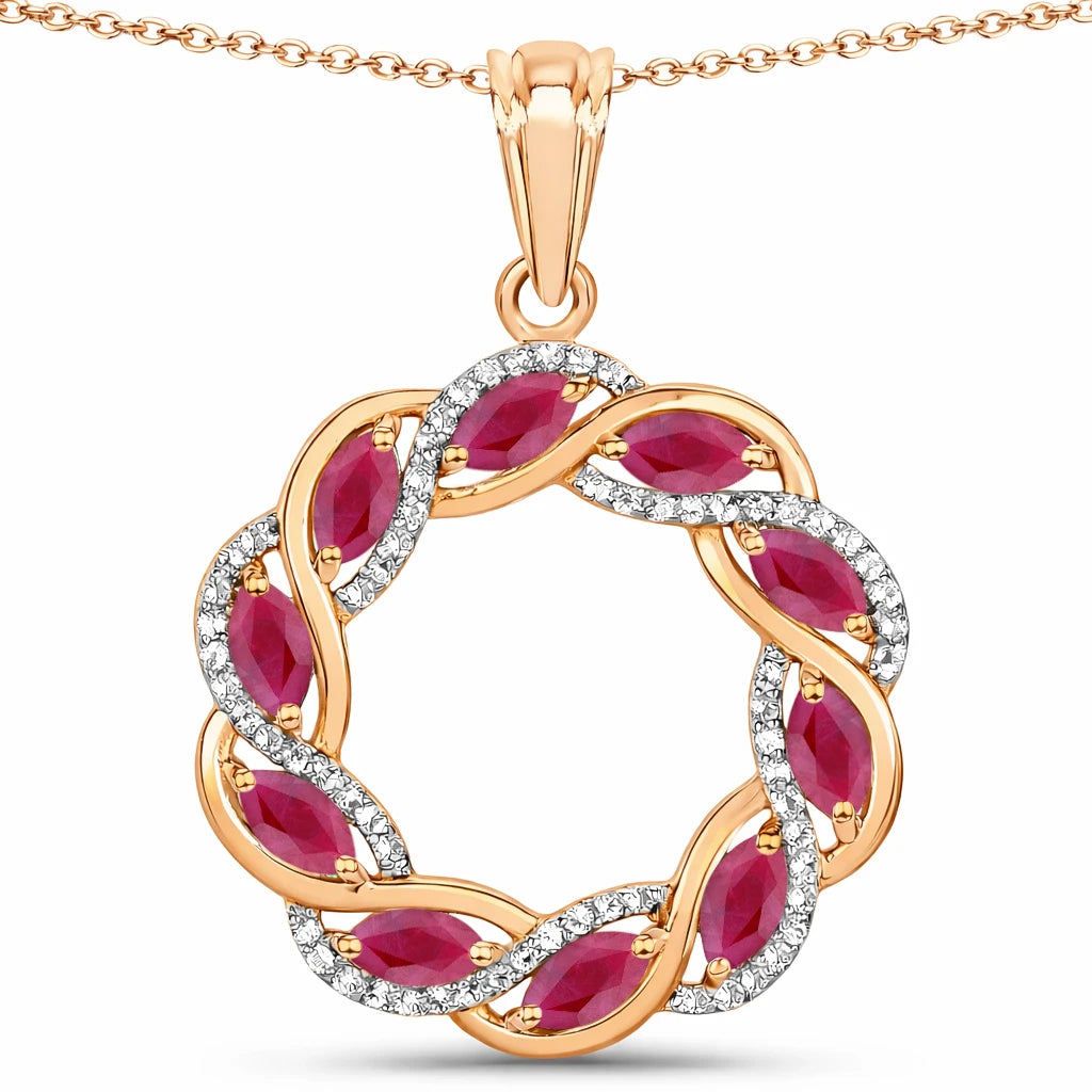 Diamond Accented Halo Cocktail Pendant