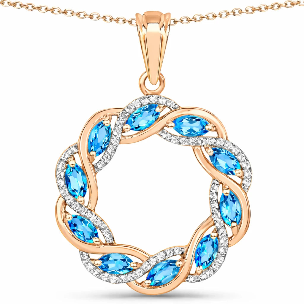Diamond Accented Halo Cocktail Pendant