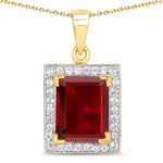 Baguette Cut Halo Pendant