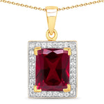 Baguette Cut Halo Pendant