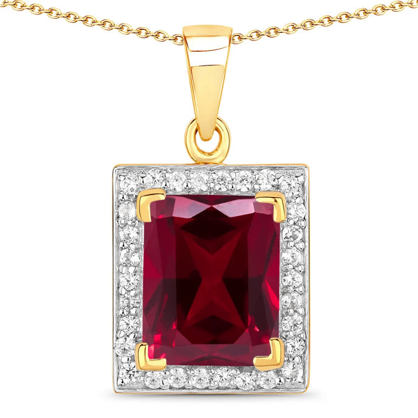 Baguette Cut Halo Pendant