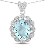 Oval Cut  Halo Pendant