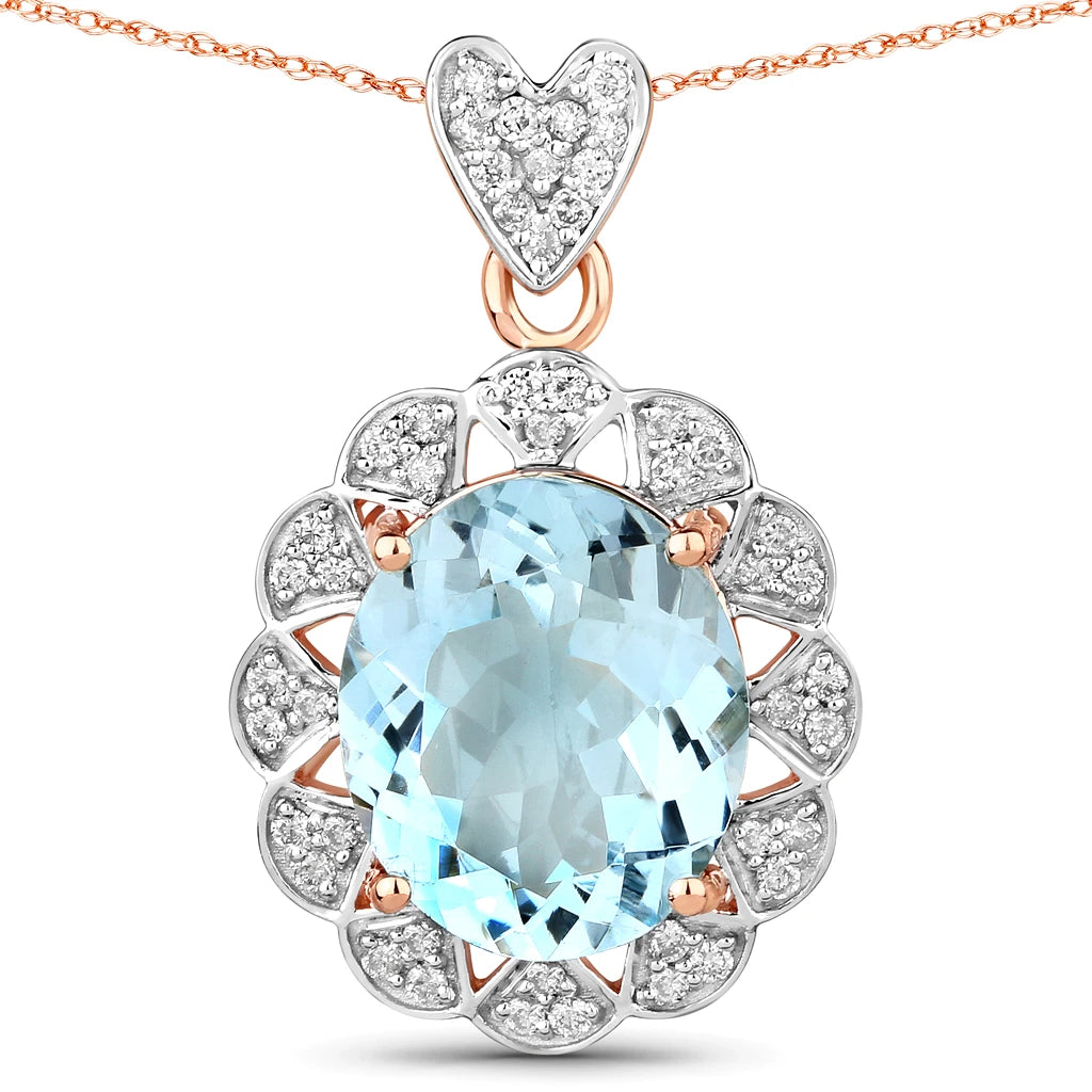 Oval Cut  Halo Pendant