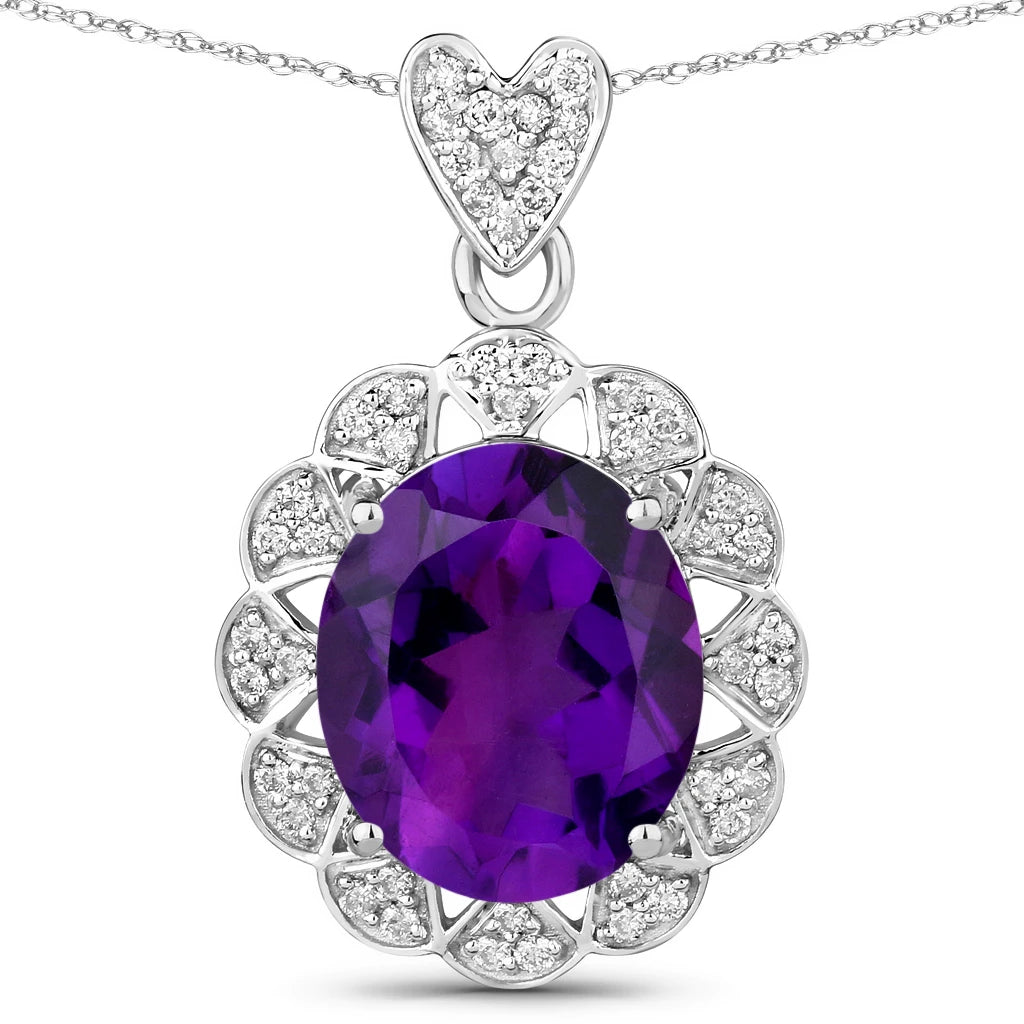 Oval Cut  Halo Pendant