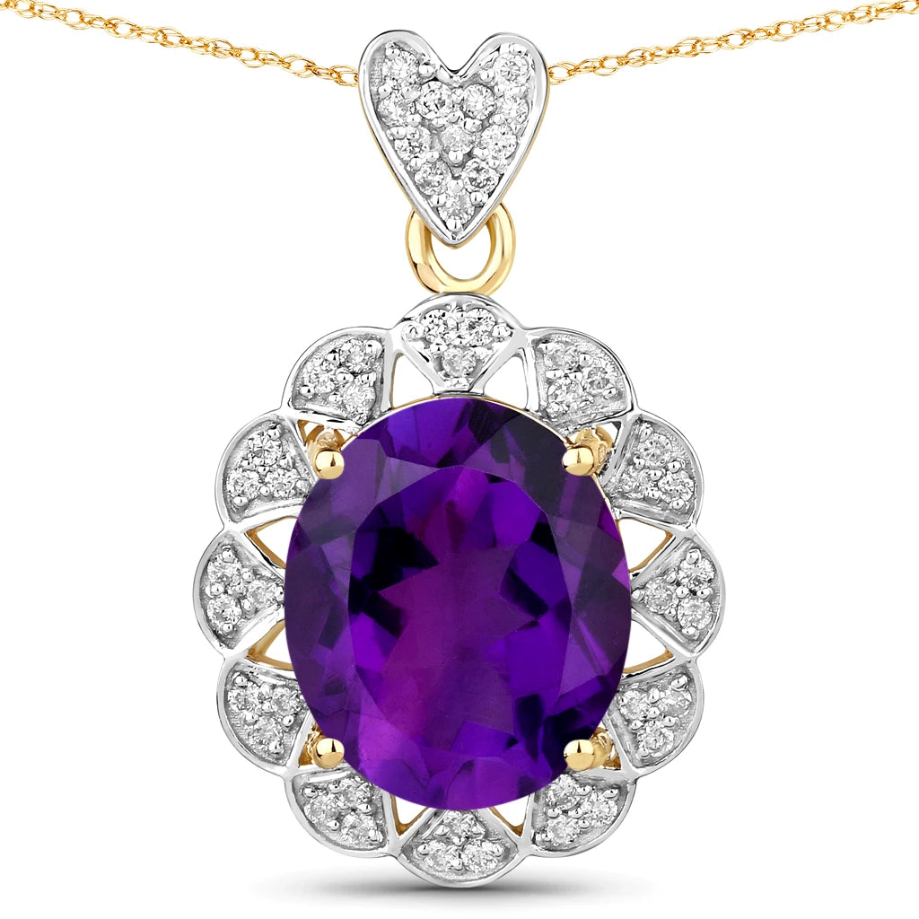 Oval Cut  Halo Pendant
