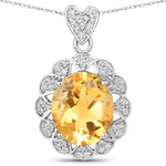 Oval Cut  Halo Pendant