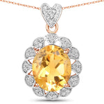 Oval Cut  Halo Pendant