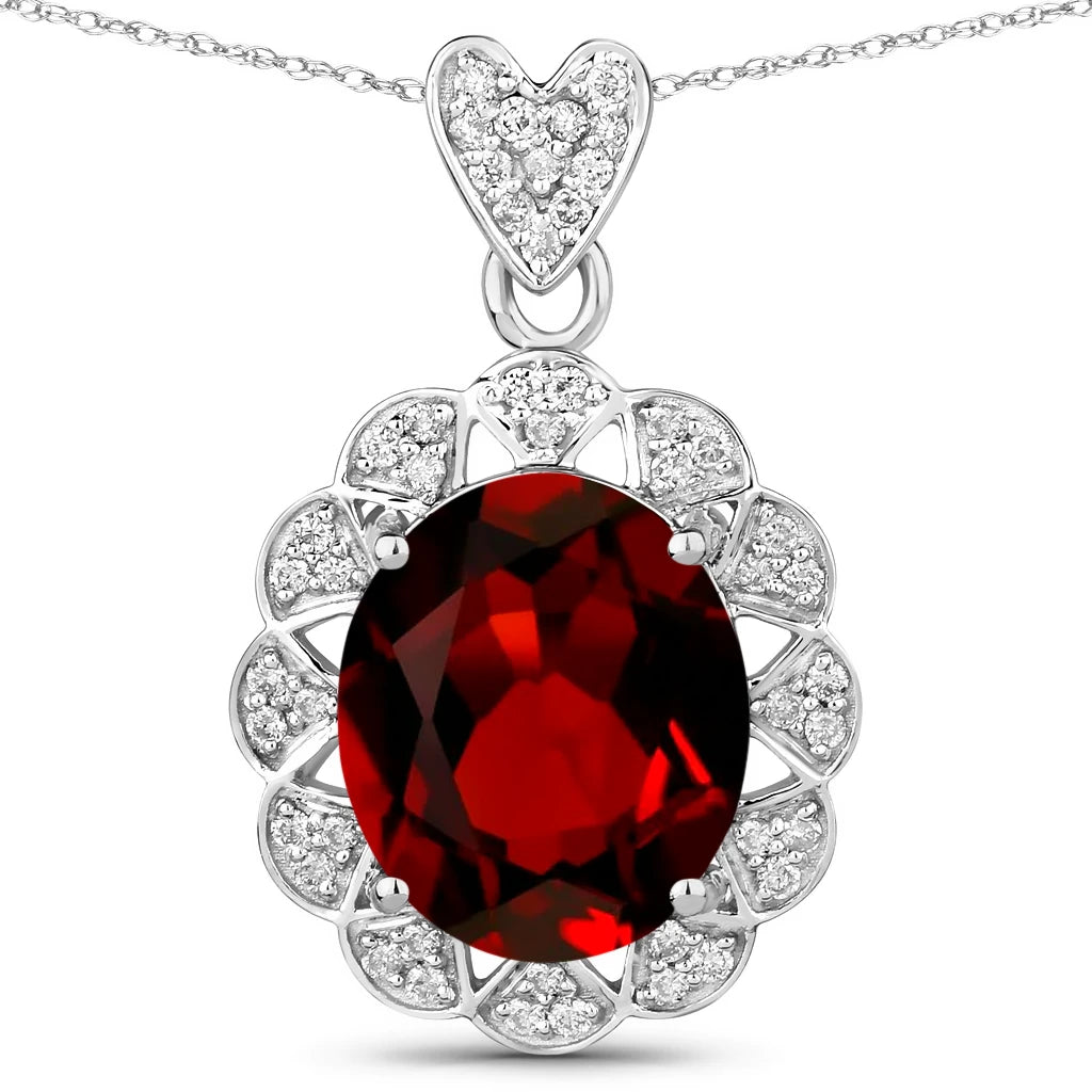 Oval Cut  Halo Pendant