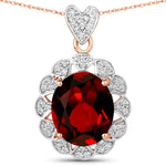 Oval Cut  Halo Pendant