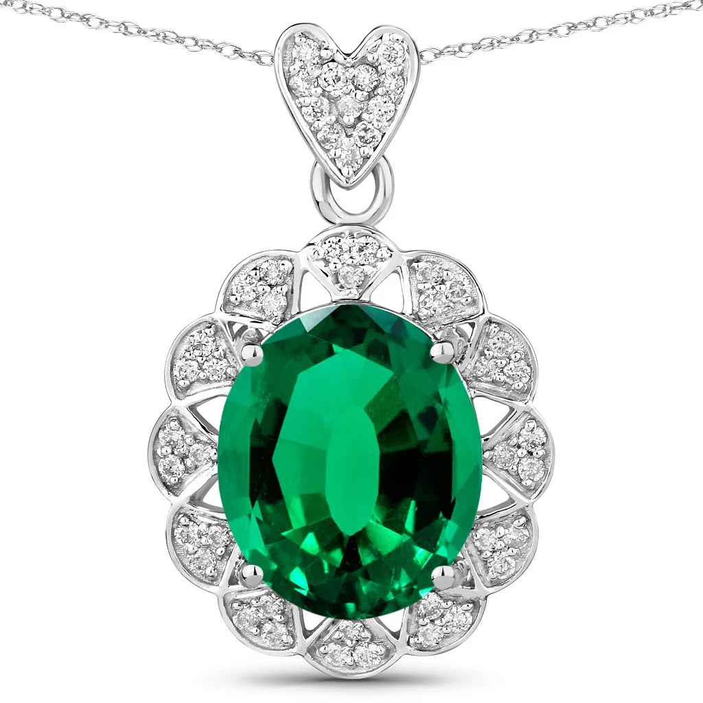 Oval Cut  Halo Pendant