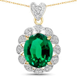 Oval Cut  Halo Pendant