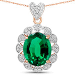 Oval Cut  Halo Pendant