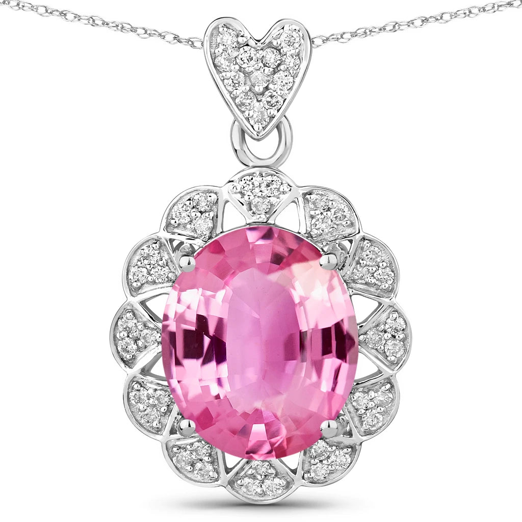 Oval Cut  Halo Pendant