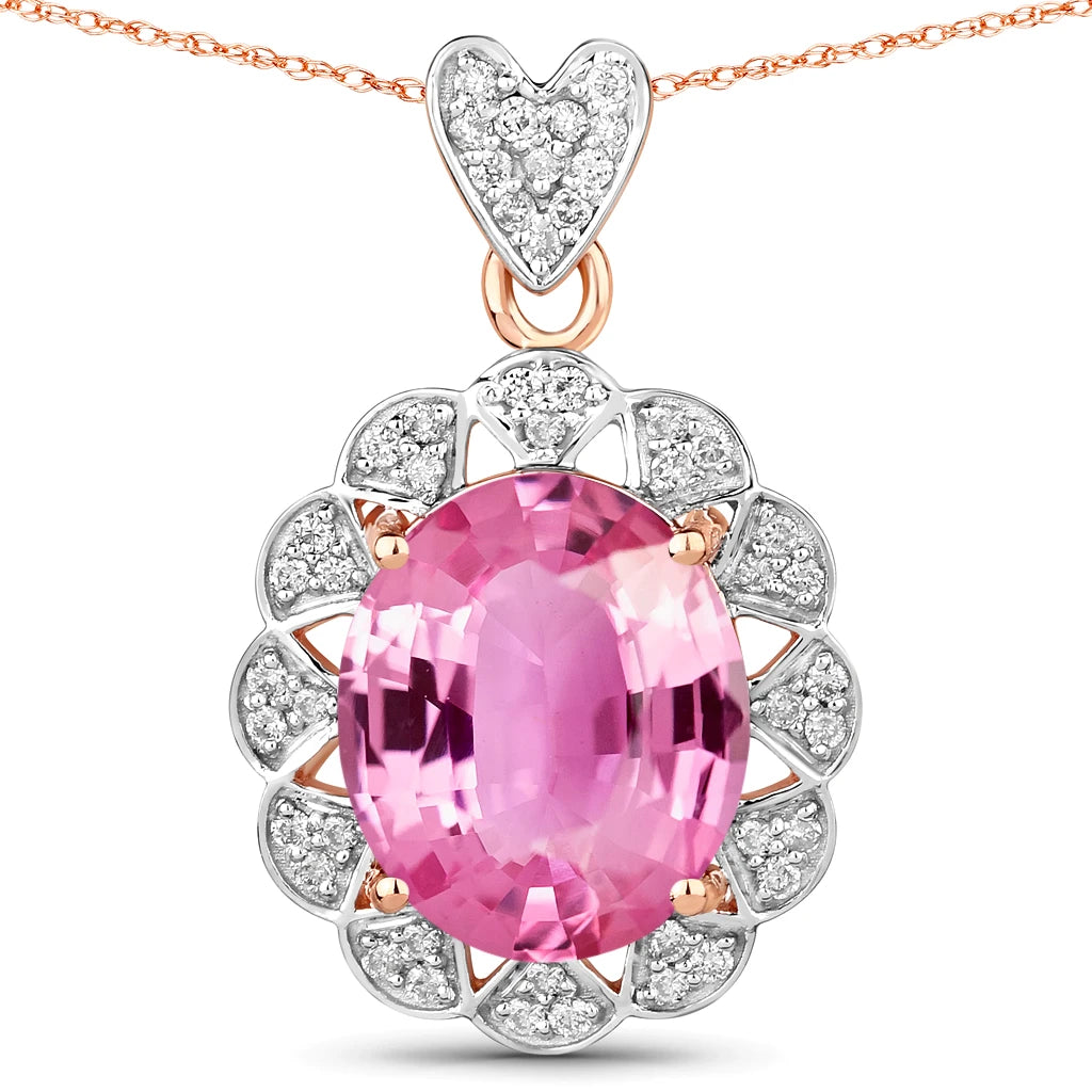 Oval Cut  Halo Pendant