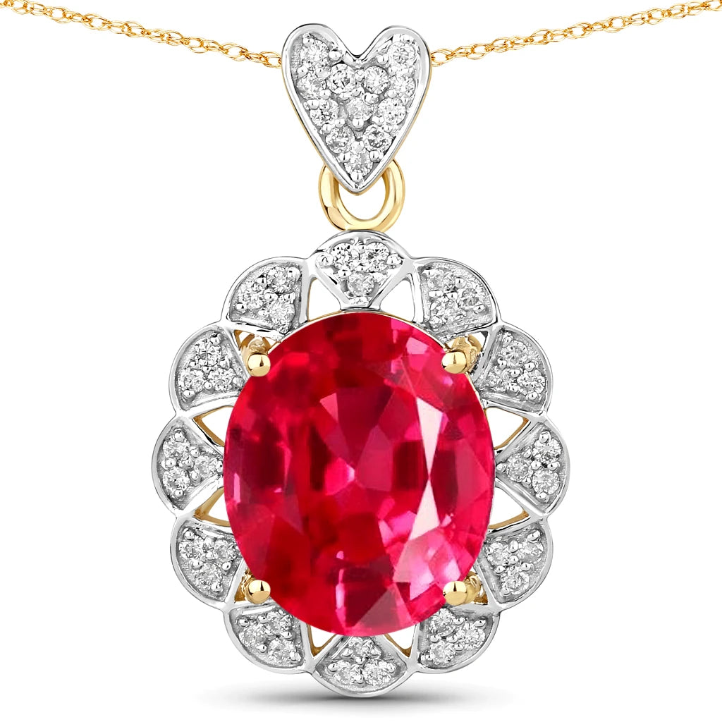 Oval Cut  Halo Pendant