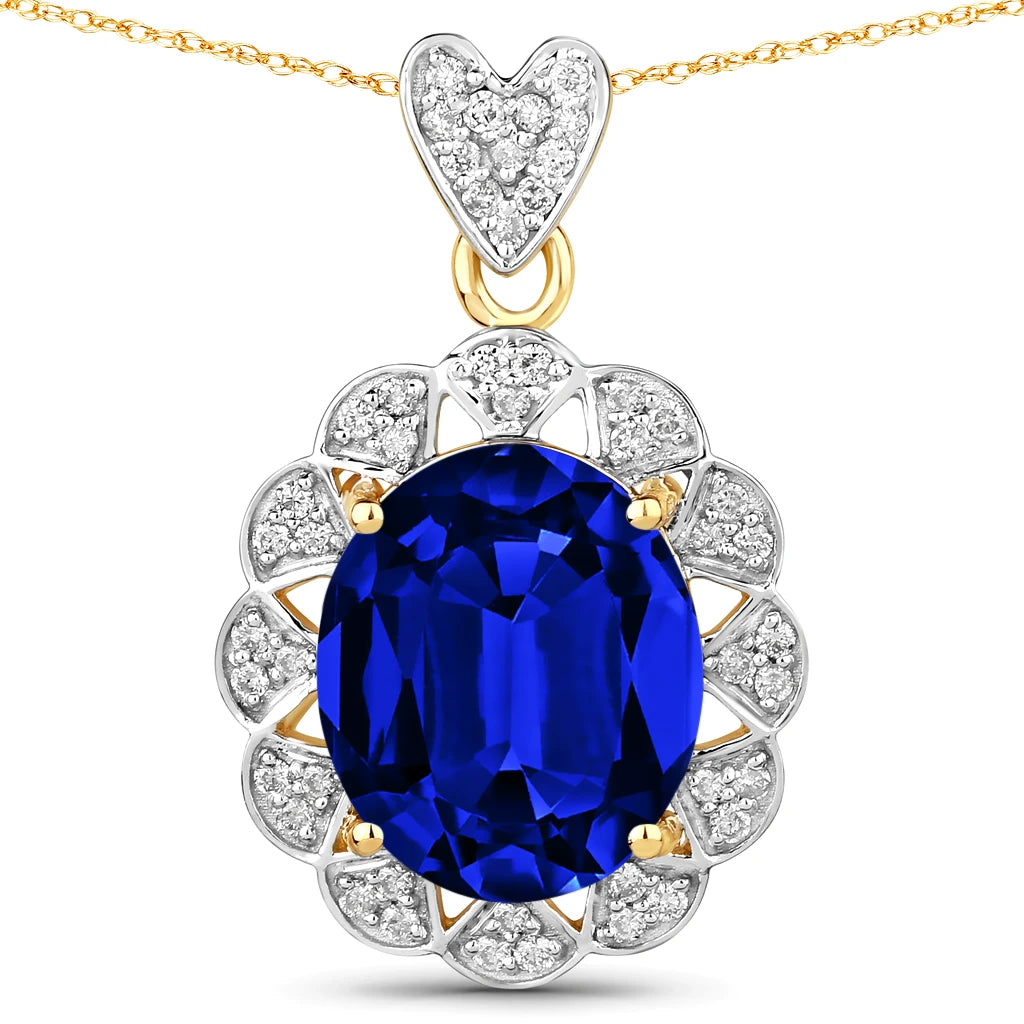 Oval Cut  Halo Pendant